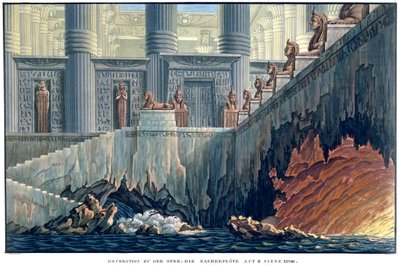 Egyptian Set Design for Act II, Scene XXVIII of the Opera 